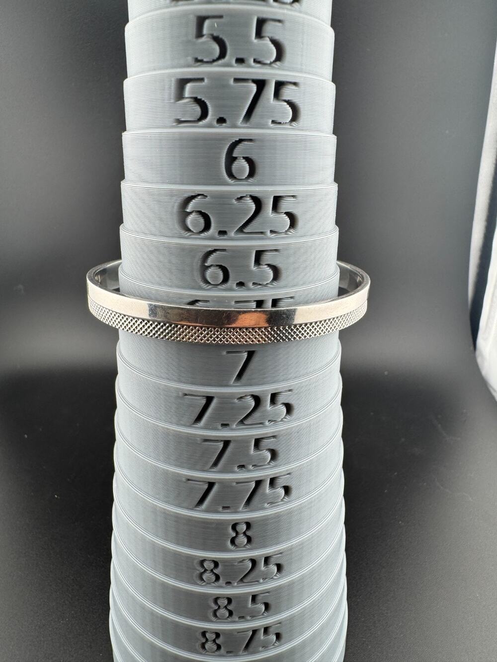 Sterling Silver Cuff Bracelet Half Knurled Texture